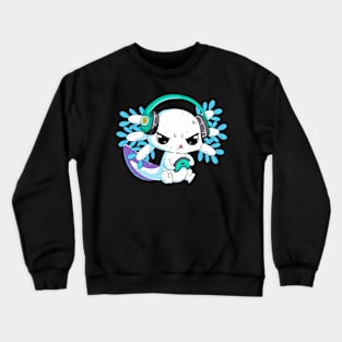 Gamesolotl Axolotl Video Gamer Kawaii Pastel Goth Anime Crewneck Sweatshirt